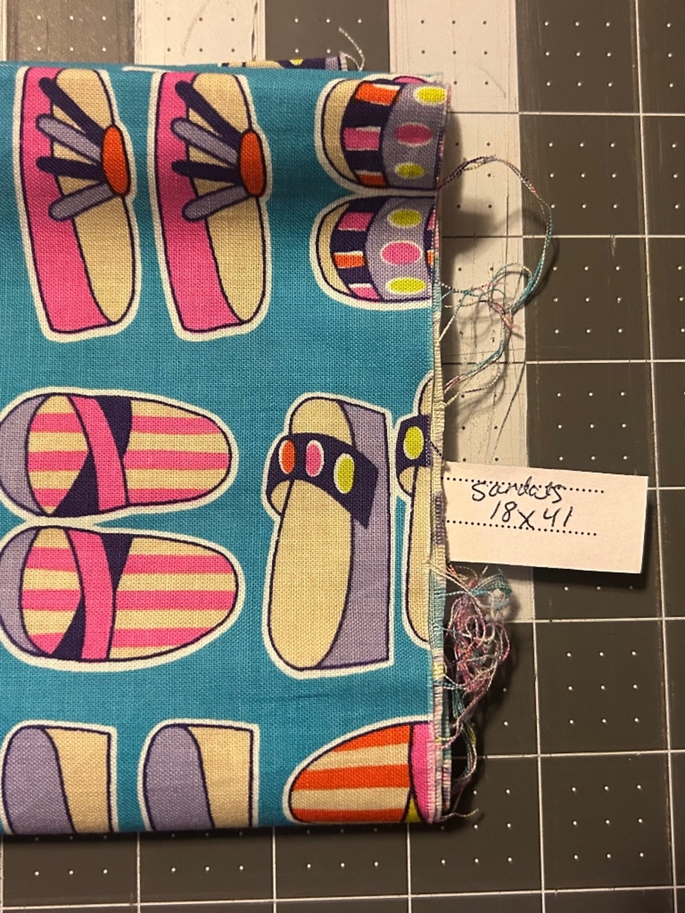 Flip Flop Fabric 1/2 yard (18” x 41”)